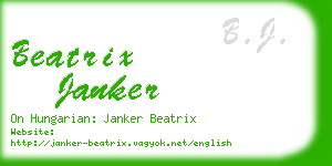 beatrix janker business card